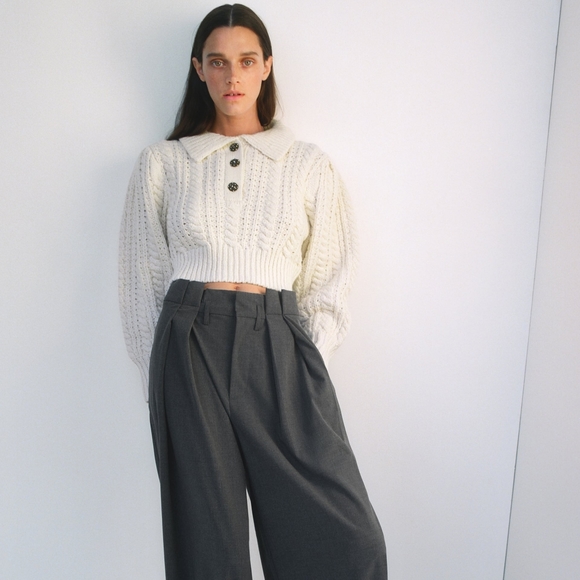 ZARA | Bloggers Fave Cropped Cable Knit Sweater - Picture 11 of 16